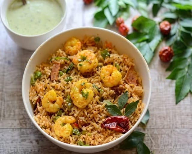 Shrimp Biryani.