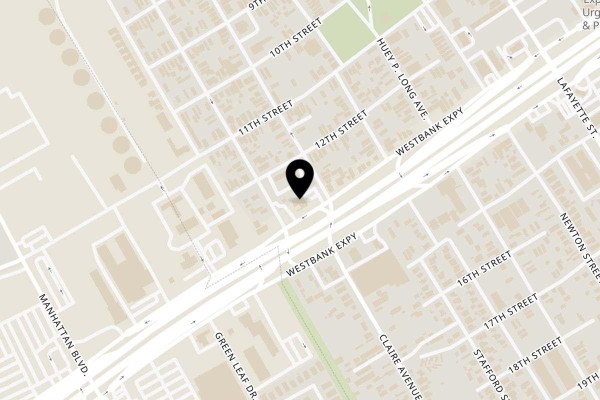 Map showing the location of Turmeric Indian Cuisine on 1025 Westbank Expy in Gretna